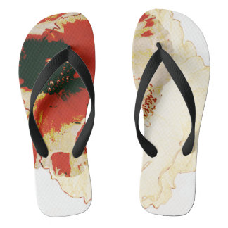 striking floral pair of flip flops