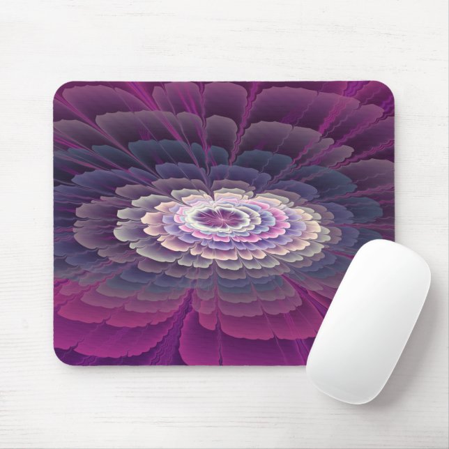 Striking Flower Colourful Abstract Fractal Art Mouse Pad (With Mouse)