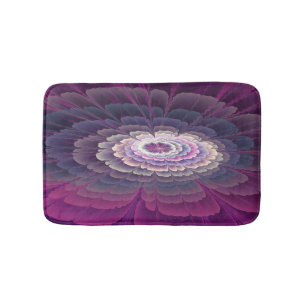 Striking Flower Colourful Abstract Fractal Art Pin Bath Mat