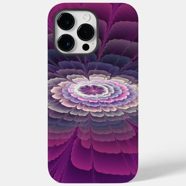 Striking Flower Colourful Abstract Fractal Art Pin Case-Mate iPhone Case (Back)