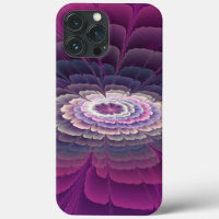 Striking Flower Colourful Abstract Fractal Art Pin