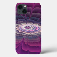 Striking Flower Colourful Abstract Fractal Art Pin