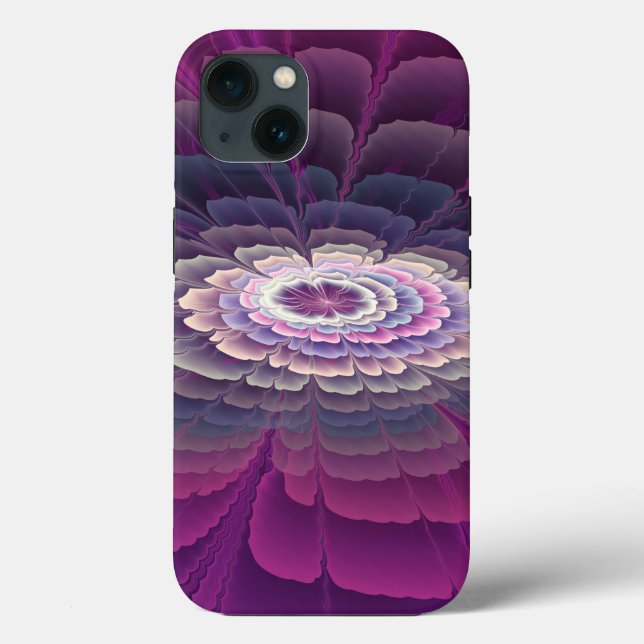 Striking Flower Colourful Abstract Fractal Art Pin Case-Mate iPhone Case (Back)