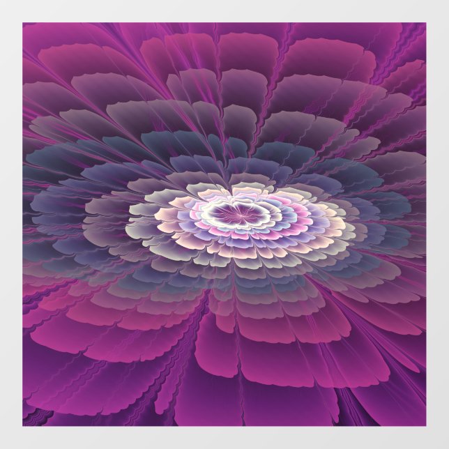 Striking Flower Colourful Abstract Fractal Art Pin Window Cling (Sheet)