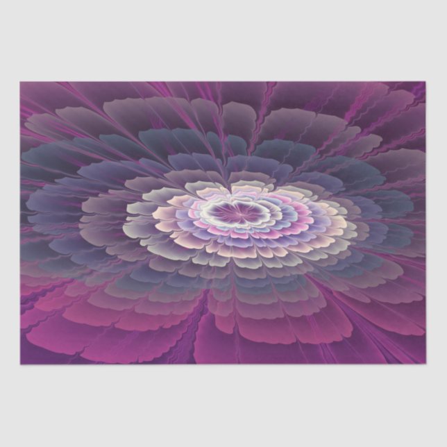 Striking Flower Colourful Abstract Fractal Art Tissue Paper (Front)