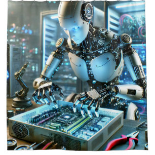 Striking Futuristic Robot Engineer