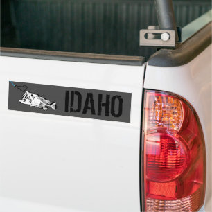 STRIKING IDAHO - ONE BAD BASS BUMPER STICKER