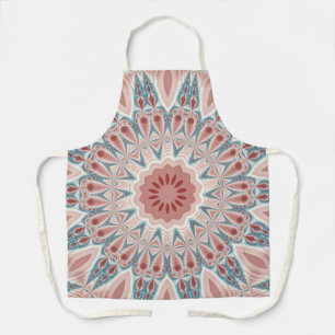Striking Modern Kaleidoscope Mandala Fractal Art Apron