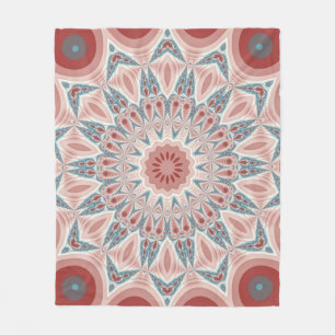 Striking Modern Kaleidoscope Mandala Fractal Art Fleece Blanket
