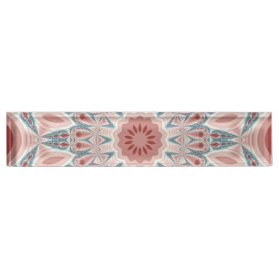 Striking Modern Kaleidoscope Mandala Fractal Art Nameplate