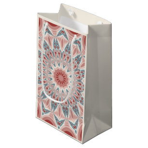 Striking Modern Kaleidoscope Mandala Fractal Art Small Gift Bag
