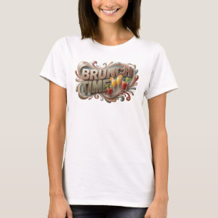 Striking Orange BRUNCH TIME Quote Shirt