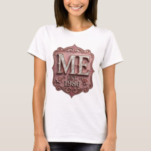Striking Pink ME EST 1986 Bold Design T-Shirt