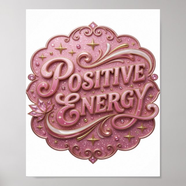 Striking Pink POSITIVE ENERGY Poster (Front)