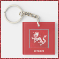 Striking Red and White Dragon
