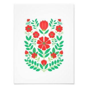Striking Red Flowers on Crisp White Background Photo Print