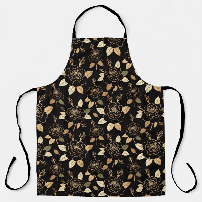 Striking rose and bud composition  apron (Front)