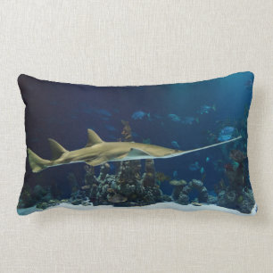 Striking Sawfish Lumbar Pillow