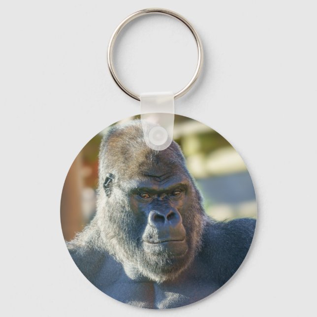 Striking Silverback Keychain (Front)