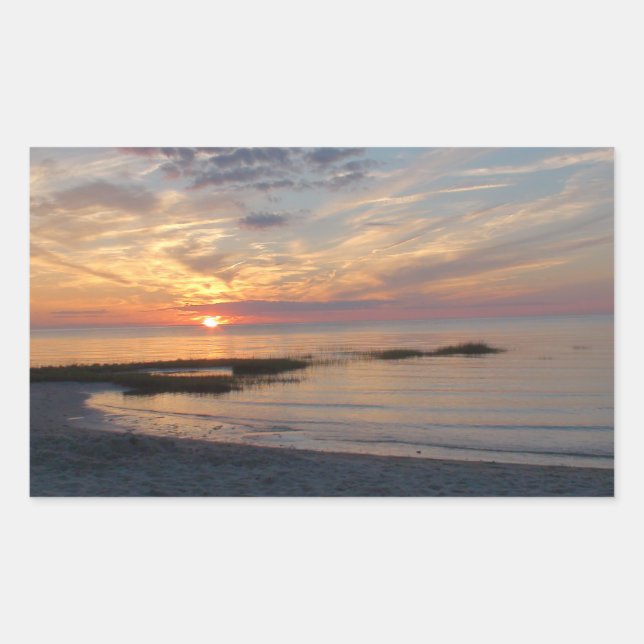 Striking Sunset over Cape Cod Photo Stickers (Front)