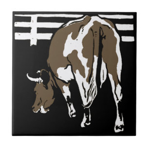 Striking Victorian Woodcut Animal Coaster - Cows