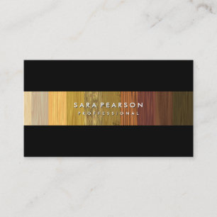 Striking Wood Panel Stripe BusinessCard Business Card
