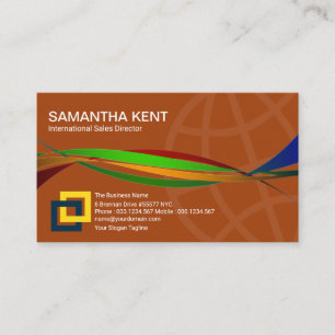 Striking World Supply Chain Waves Business Card