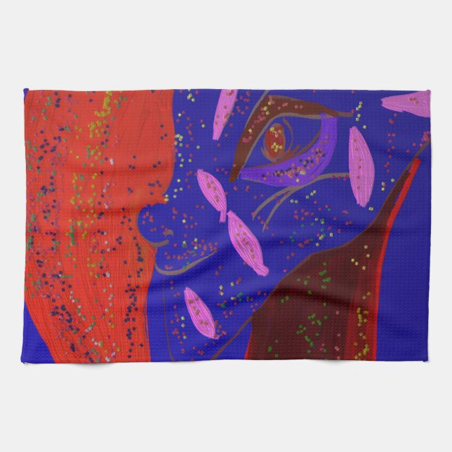 Strikingly Beautiful Creature Kitchen Towel (Horizontal)