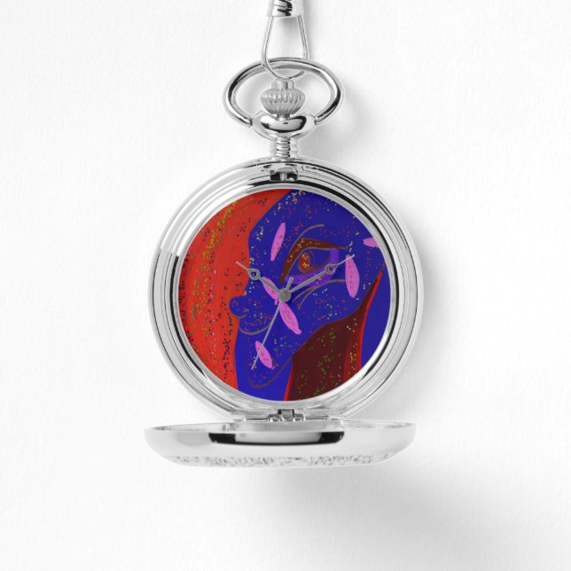 Strikingly Beautiful Creature Pocket Watch (Front)