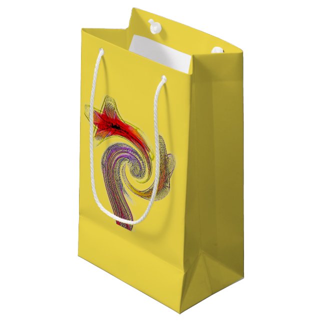 "Strikingly Flamboyant" Small Glossy Gift Bag (Front Angled)