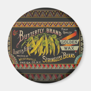 String Bean Label Vegetable Country Magnet