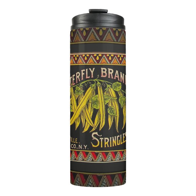 String Bean Label Vegetable Country Thermal Tumbler (Front)