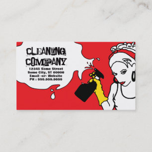 string cleaning business card