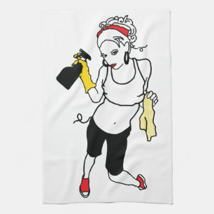 string cleaning kitchen towel