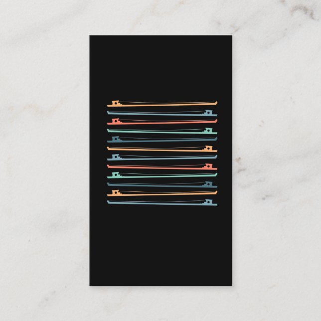 String Instrument Bows Violin Fiddle Cello Player Business Card (Front)