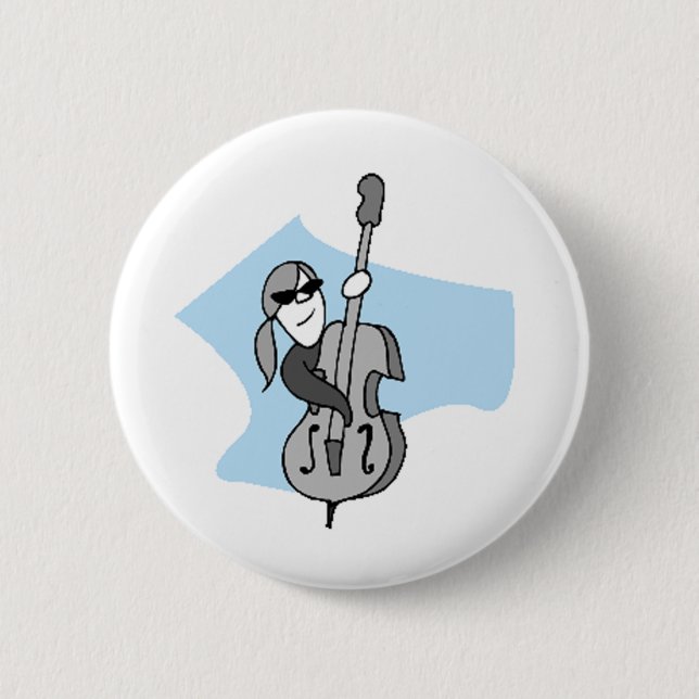 String Instruments-Double Bass 2 Inch Round Button (Front)