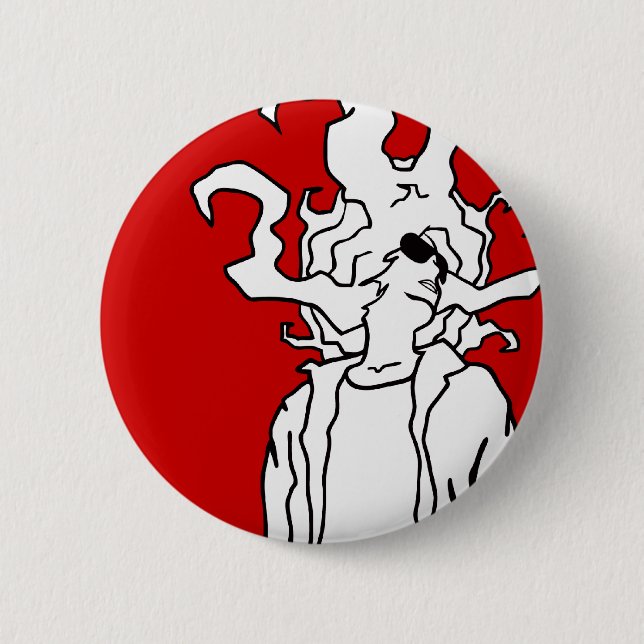 string jets 2 inch round button (Front)