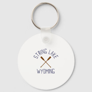 String Lake Wyoming Outdoors Vintage 3 Keychain