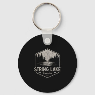 String Lake Wyoming Outdoors Vintage Keychain