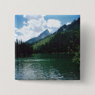 String Lake -Yellowstone 2 Inch Square Button