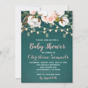 String Light Baby Shower Invitation