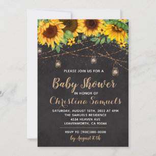 String Light Baby Shower Invitation