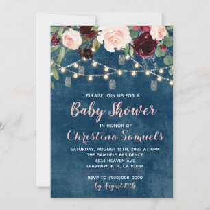 String Light Baby Shower Invitation