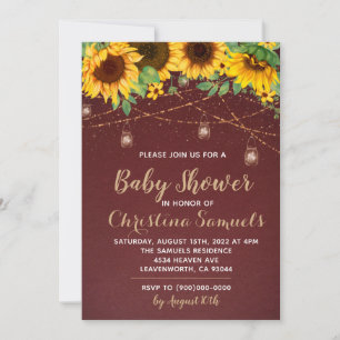 String Light Baby Shower Invitation