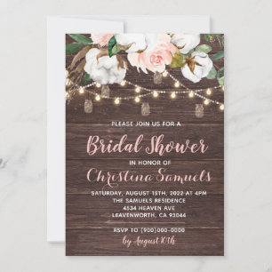 String Light Bridal Shower Invitation