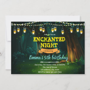 String light enchanted night invitation
