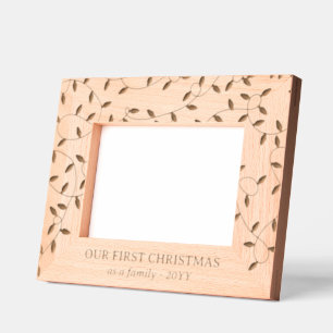 String Lights 1st Christmas As A Family Etched Frames