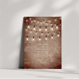 String Lights Brick Generic All Purpose Party Invitation
