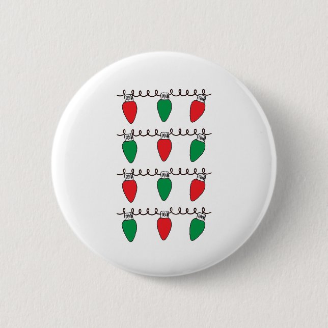 String Lights Drawing Christmas Light Bulb Drawing 2 Inch Round Button (Front)