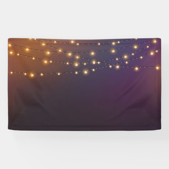 String lights festive backdrop banner (Horizontal)